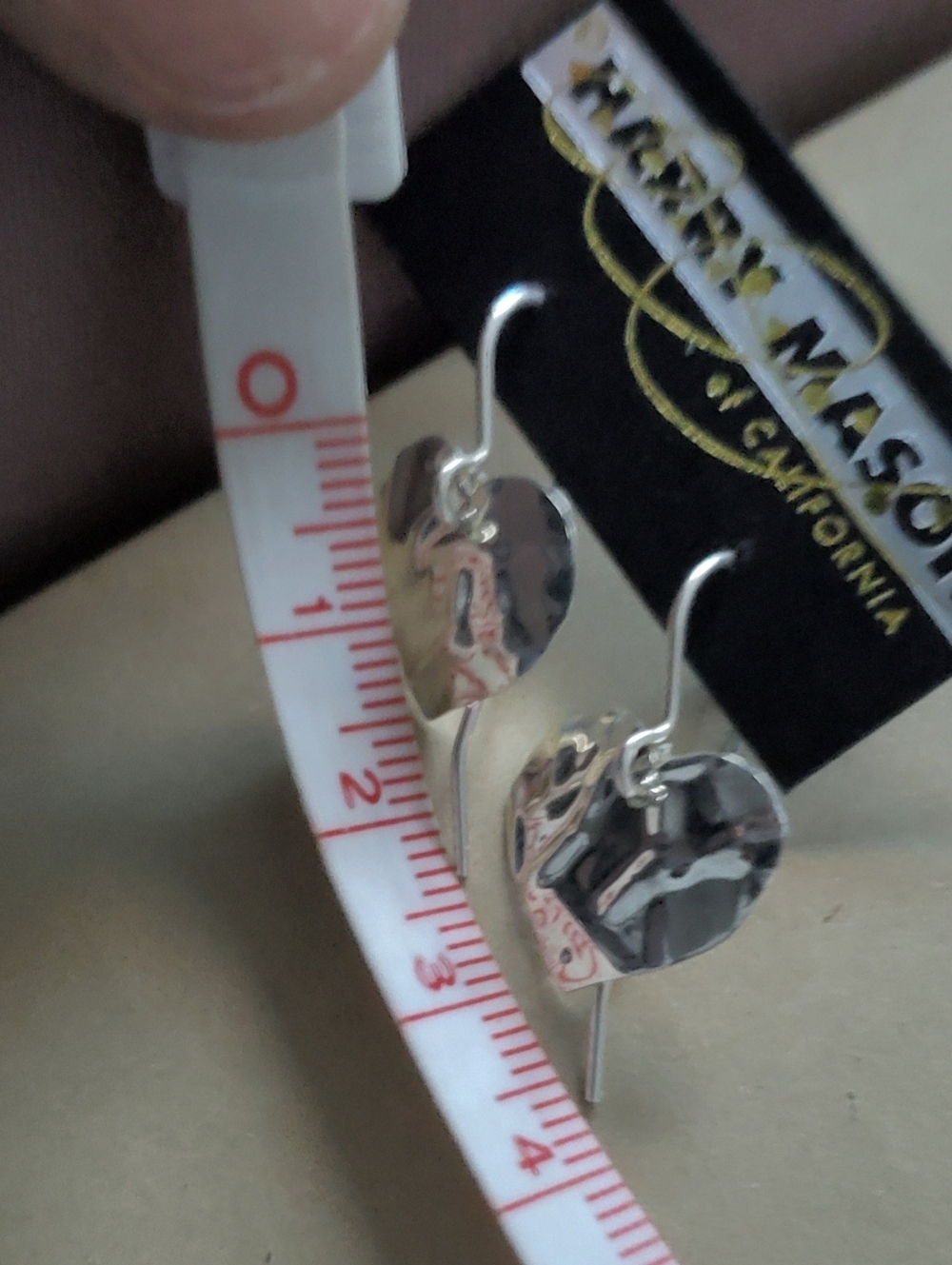 Harry Mason Of California Sterling Silver Leaf Earrings - Picture 7 of 9